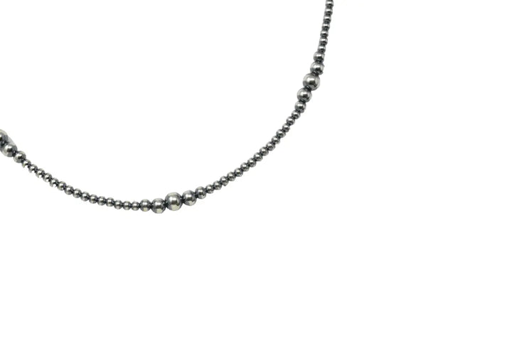 Graduated Silver Pearl Necklace (3-6MM) 24"