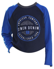 Cinch Boy's Long Sleeve T-Shirt - Blue