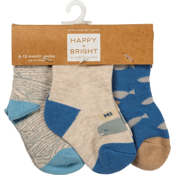 Baby Sock Set - Under Sea Blue