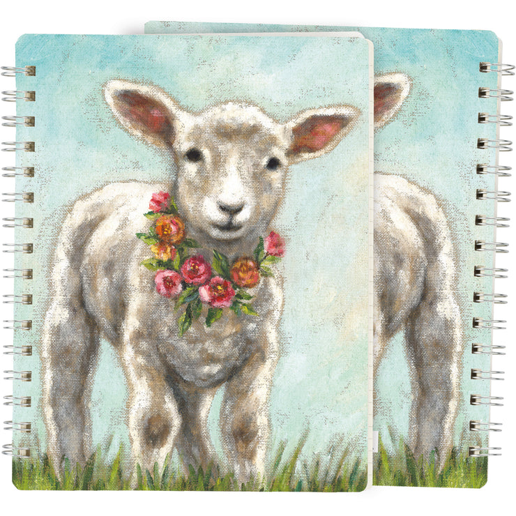Spiral Notebook - Lamb Wreath