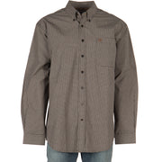 Men's Long Sleeve Plaid Shirt - Black