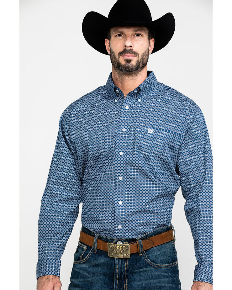 Cinch - Men's Long Sleeve Shirt - Blue