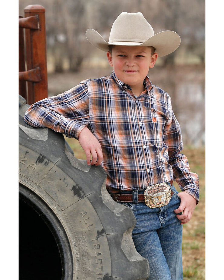 Cinch Boy's Long Sleeve Shirt - Multi