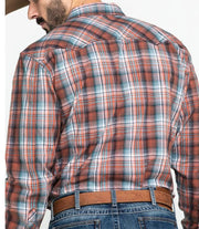 Cinch - Men's Long Sleeve Shirt - Orange/Black/White