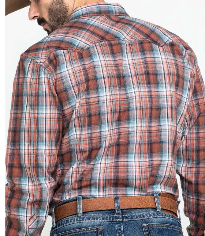 Cinch - Men's Long Sleeve Shirt - Orange/Black/White