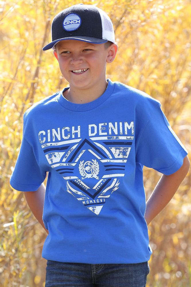 Cinch Boy's Short Sleeve T-Shirt - Blue