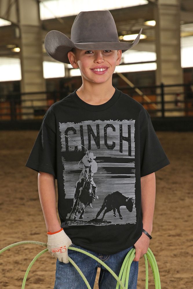 Cinch Boy's Short Sleeve T-Shirt - Black
