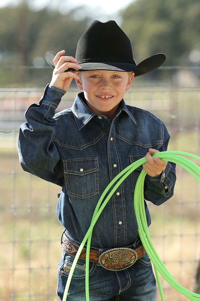 Cinch Boy's Long Sleeve Shirt - Denim