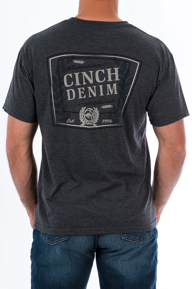 Cinch Men's Short Sleeve T-Shirt - Charcoal