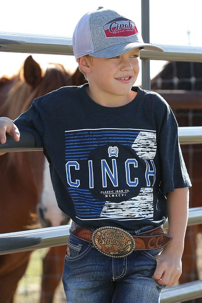 Cinch Boy's Short Sleeve T-Shirt - Navy