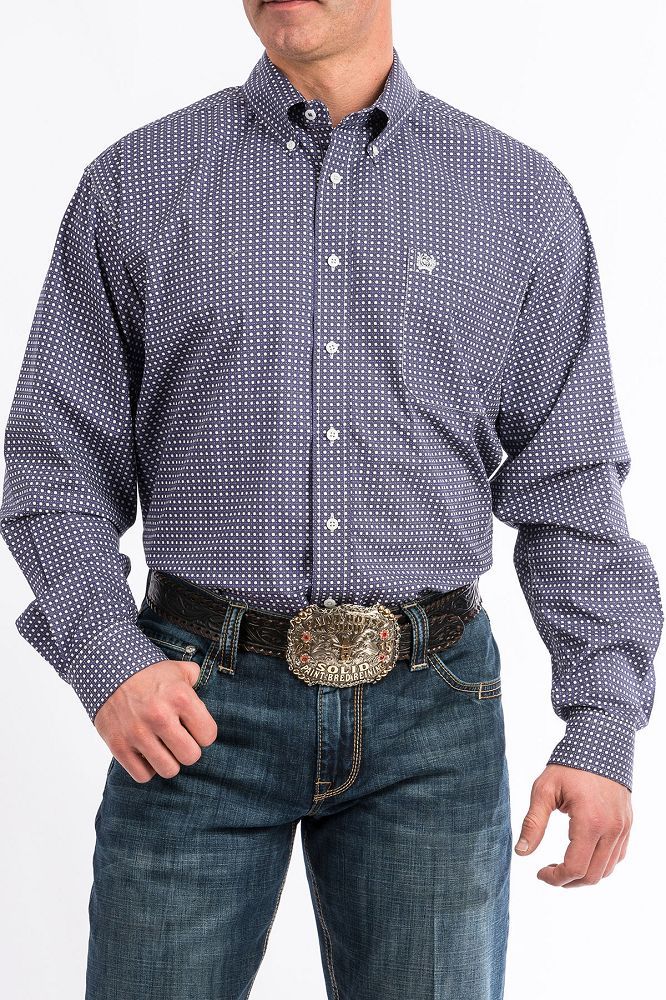 Cinch - Men's Long Sleeve Shirt - Purple