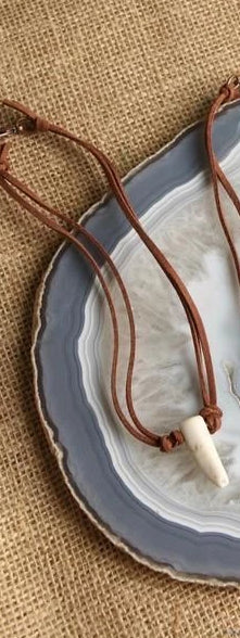 Turquoise Haven Necklace - Horn Choker - White