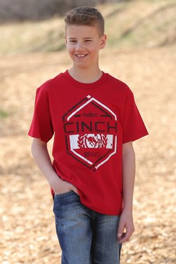 Cinch Boy's Short Sleeve T-Shirt - Red