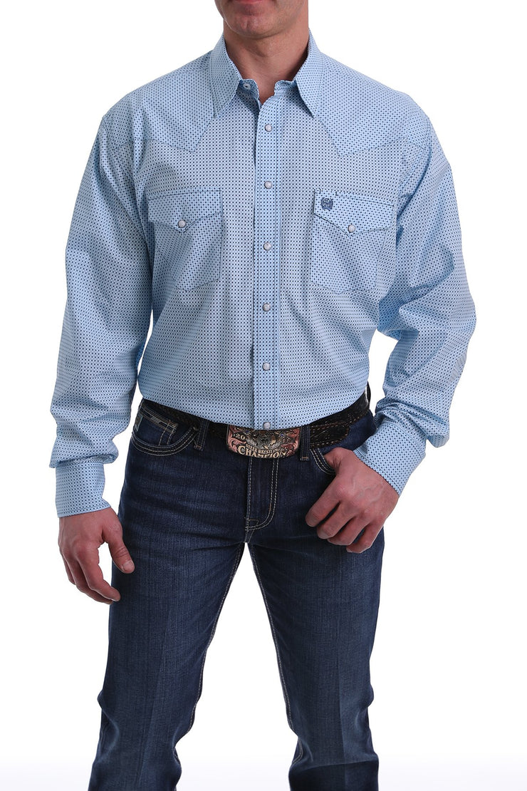 Cinch - Men's Long Sleeve Shirt - Light Blue
