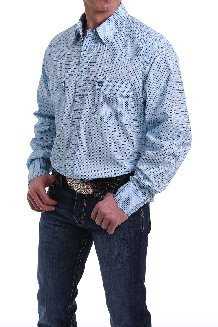Cinch - Men's Long Sleeve Shirt - Light Blue