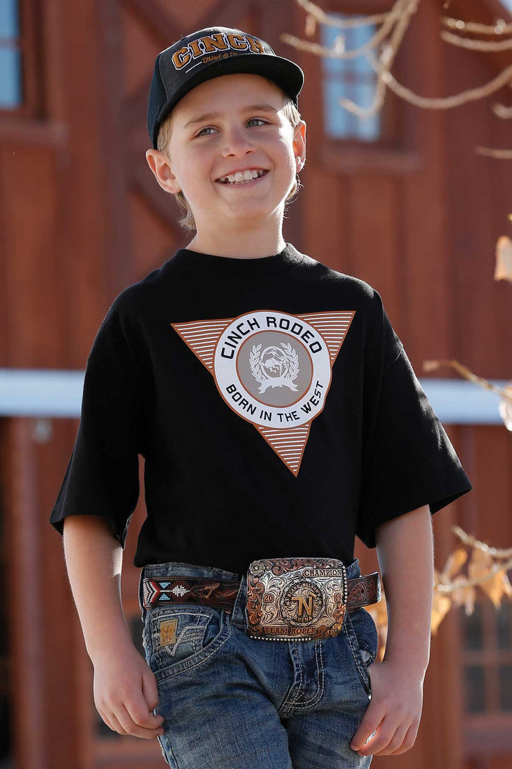 Cinch Boy's Short Sleeve T-Shirt - Black