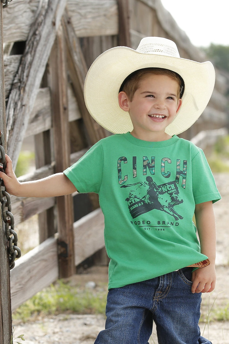Cinch Boy's Short Sleeve T-Shirt - Green