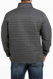 Cinch Men's Men's Half Zip Quilted Pullover - Heather Grey