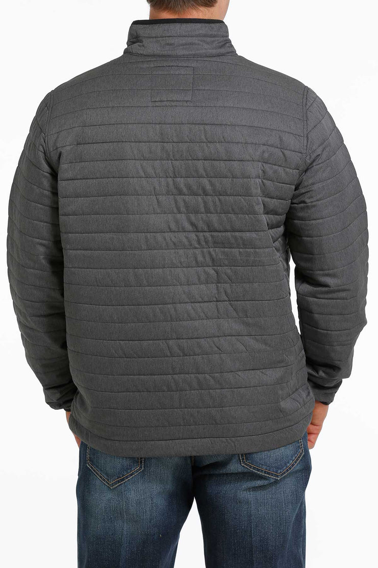 Cinch Men's Men's Half Zip Quilted Pullover - Heather Grey