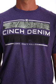 Cinch Men's Short Sleeve T-Shirt - Heather Purple