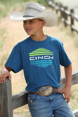 Cinch Boy's Short Sleeve T-Shirt - Blue