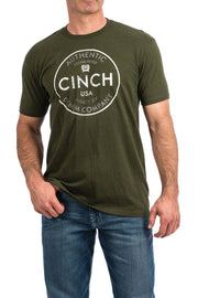 Cinch Men's Short Sleeve T-Shirt - Olive Green