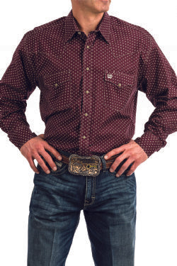 Cinch Men's Long Sleeve Western Shirt - Purple