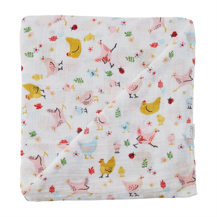 Farm Swaddle & Rattle Sets