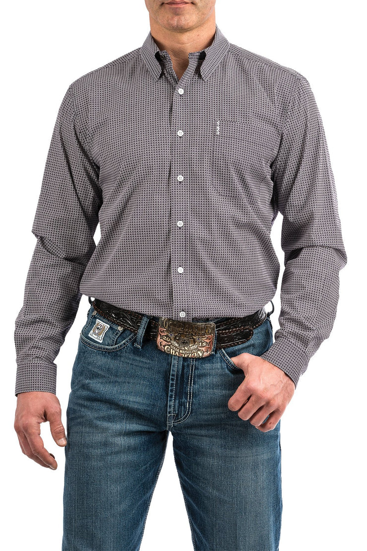 Cinch Men's Long Sleeve Shirt - Purple