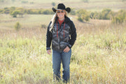 Womens Cinch Southwestern Stripe Ski Coat - Black