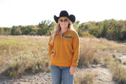 Cinch Women's Polar Fleece Pullover - Gold