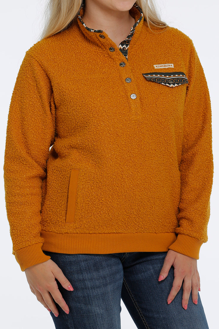 Cinch Women's Polar Fleece Pullover - Gold