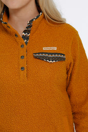 Cinch Women's Polar Fleece Pullover - Gold