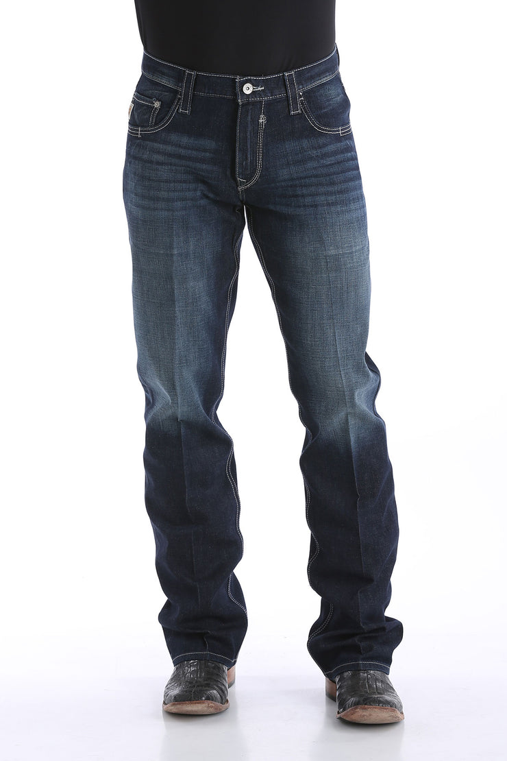 Cinch Men's Jeans - Carter Label 2.4 Rinse Performance Denim - Dark Stonewash