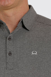 Cinch Men's Short Sleeve ArenaFlex Polo - Heather Gray