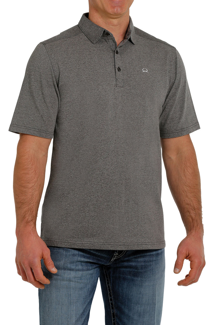 Cinch Men's Short Sleeve ArenaFlex Polo - Heather Gray