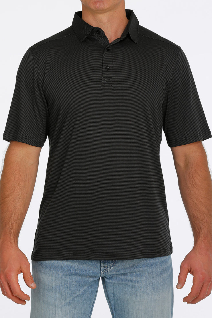 Cinch Men's Short Sleeve ArenaFlex Polo - Black