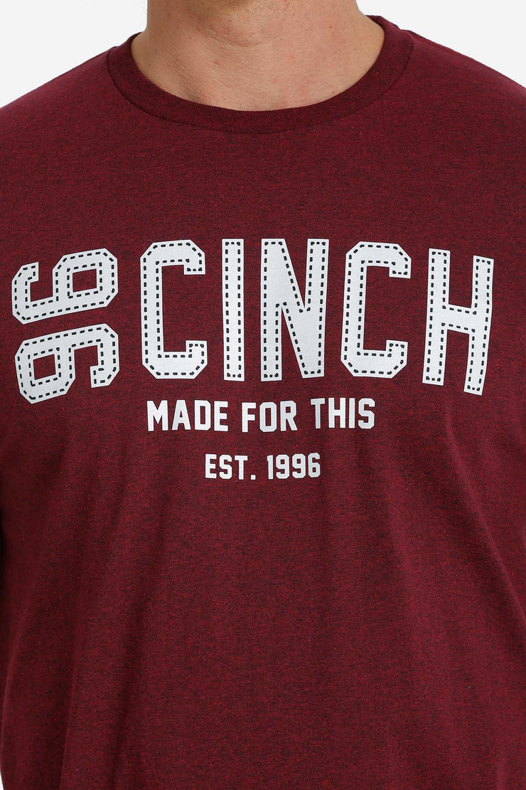 Cinch Men's Short Sleeve T-Shirt - Maroon