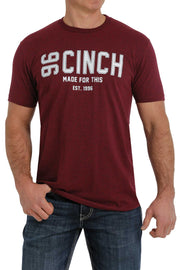 Cinch Men's Short Sleeve T-Shirt - Maroon