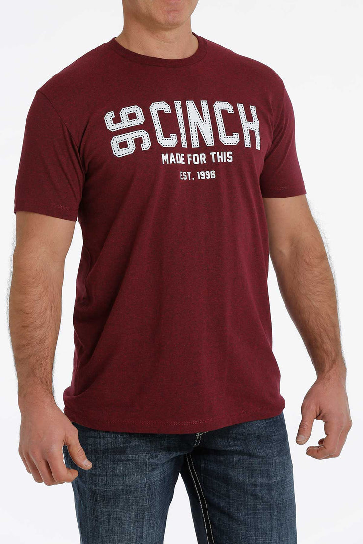 Cinch Men's Short Sleeve T-Shirt - Maroon