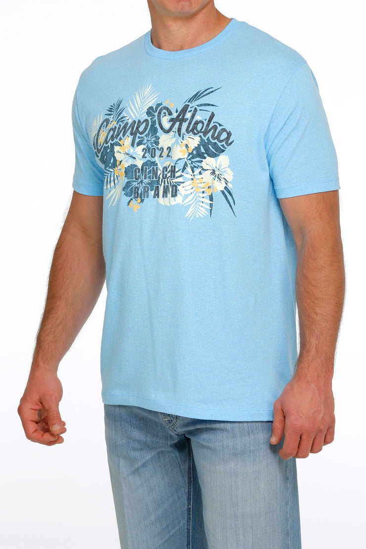 Cinch - Men's Short Sleeve T-Shirt - Heather Blue