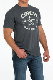 Cinch Men's Short Sleeve T-Shirt - Heather Navy