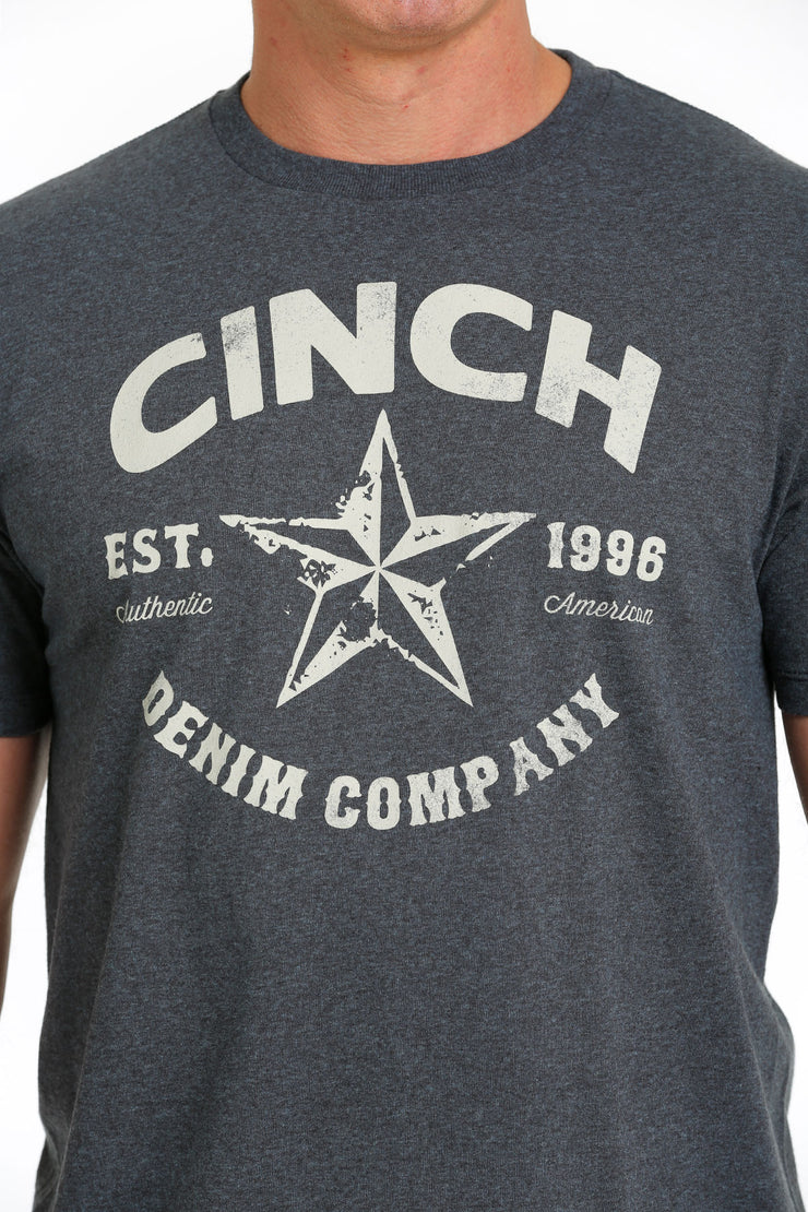 Cinch Men's Short Sleeve T-Shirt - Heather Navy