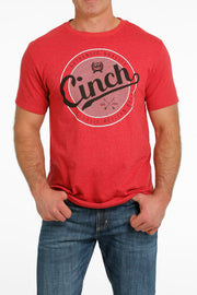 Cinch Men's Short Sleeve T-Shirt - Heather Red