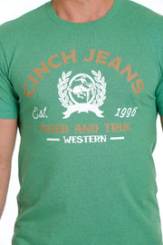 Cinch Men's Short Sleeve T-Shirt - Heather Green