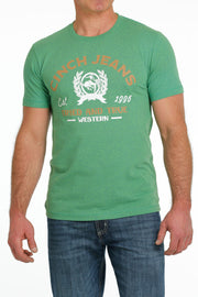 Cinch Men's Short Sleeve T-Shirt - Heather Green