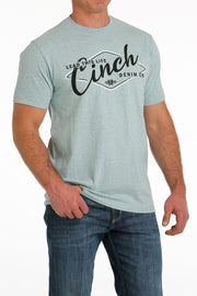 Cinch Men's Short Sleeve T-Shirt - Heather Teal