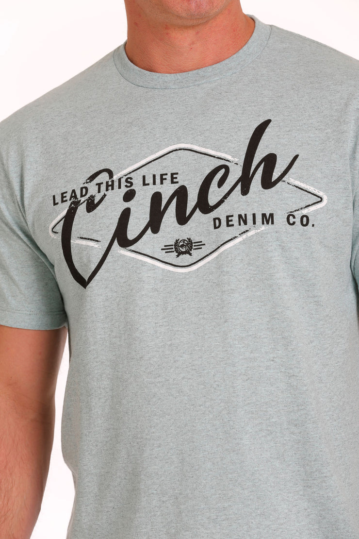 Cinch Men's Short Sleeve T-Shirt - Heather Teal