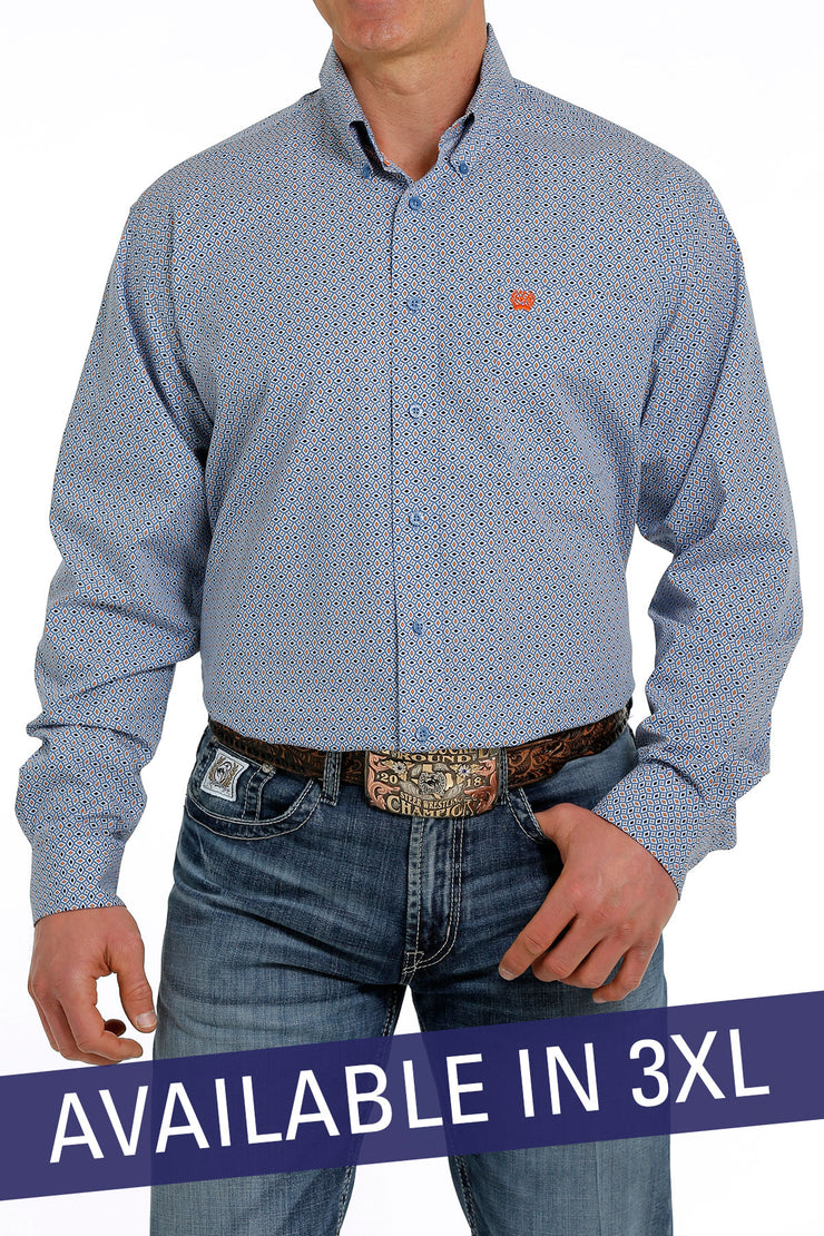 Cinch - Men's Long Sleeve Shirt - Blue