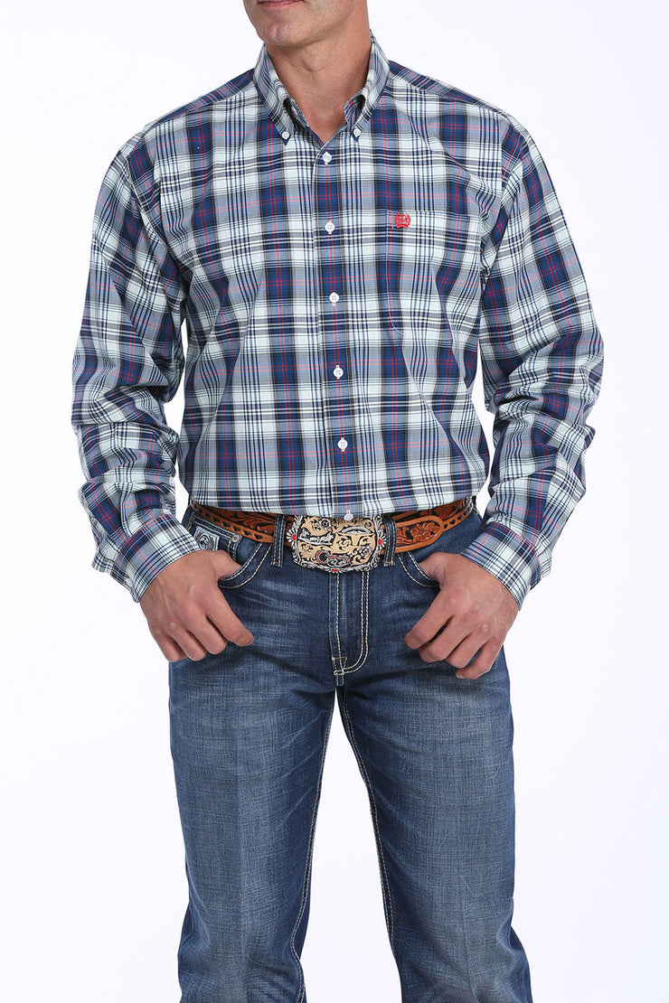 Cinch Men's Long Sleeve Shirt - Navy